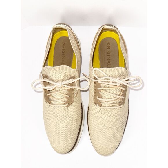 Cole Haan Original Grand Beige Lace Up Loafers Faux Snake Print Womens 10 B - Picture 4 of 16